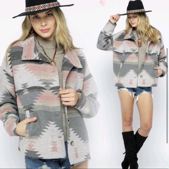 Last S then sold out! 5 Star Rated New Soft Comfy Aztec Southwest Pattern Jacket - Picture 2 of 6